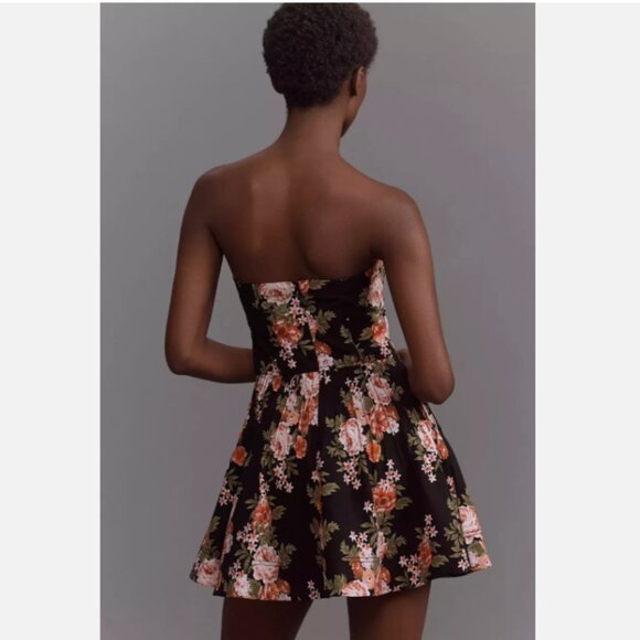Brand New by Anthropologie Maeve Strapless Flounce Mini Dress - Picture 4 of 7